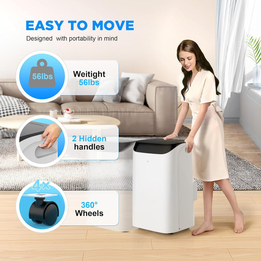 Portable Air Conditioners with Remote Control. 3-in-1 Free Standing Cooling AC Unit with Fan & Dehumidifier. Cools Room up to 700 sq.ft. Smart/Sleep Mode.3 Speed.Auto Swing.24H Timer