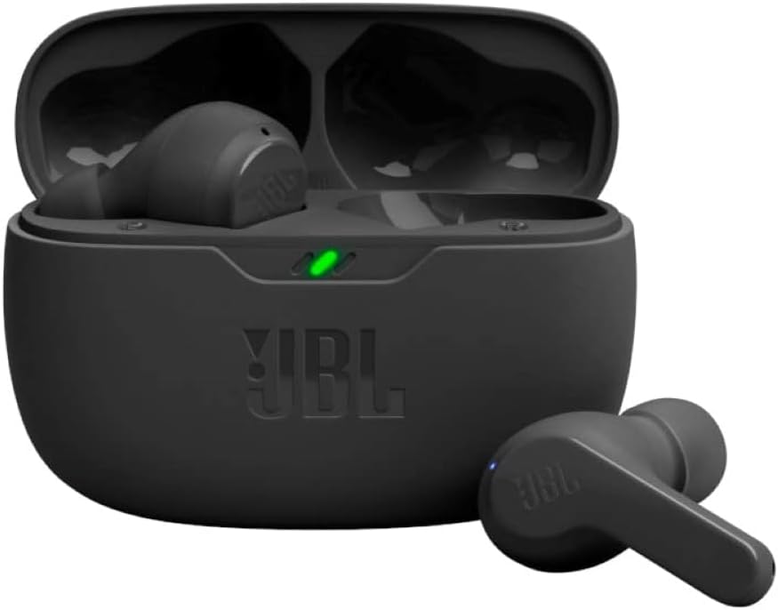 True wireless earbuds featuring JBL's signature deep bass sound.
