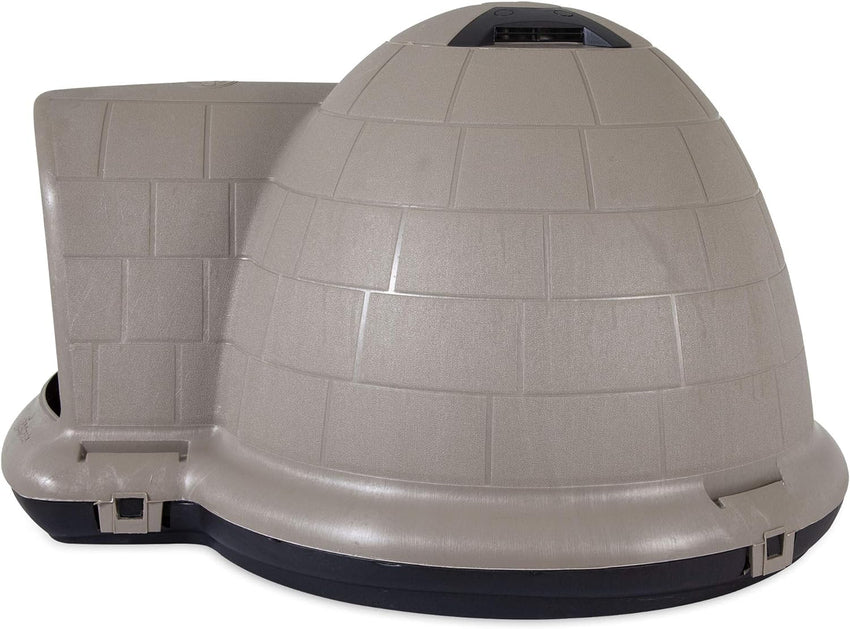 Petmate Indigo Dog House (Igloo Dog House. Made in USA with 90% Recycled Materials. All-Weather Protection Pet Shelter) for XL Dogs -90 to 125 pounds. Made in USA