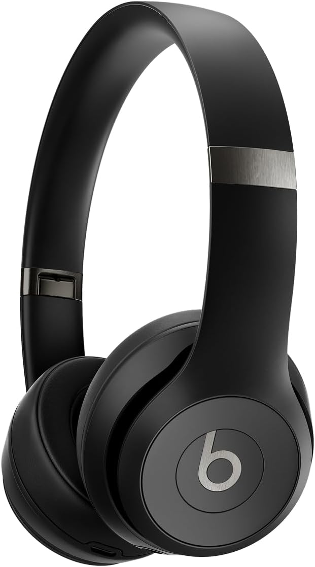 Wireless on-ear Bluetooth headphones.