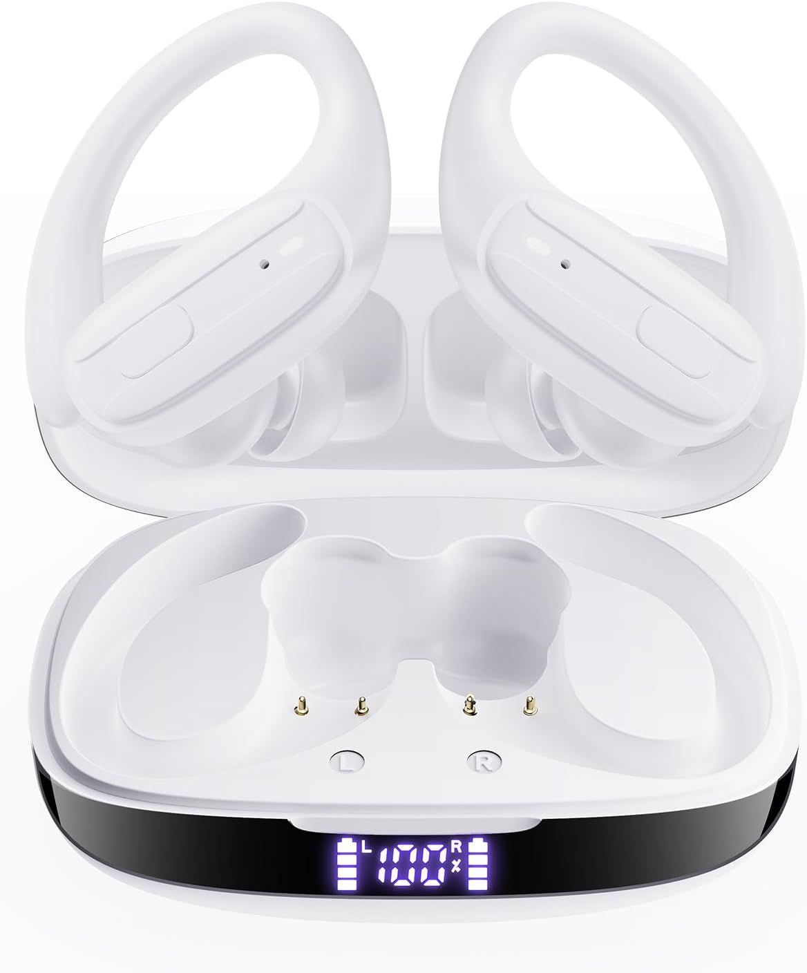 Wireless Earbuds — Bluetooth 5.4 Headphones, Sports Ear-Hook Design