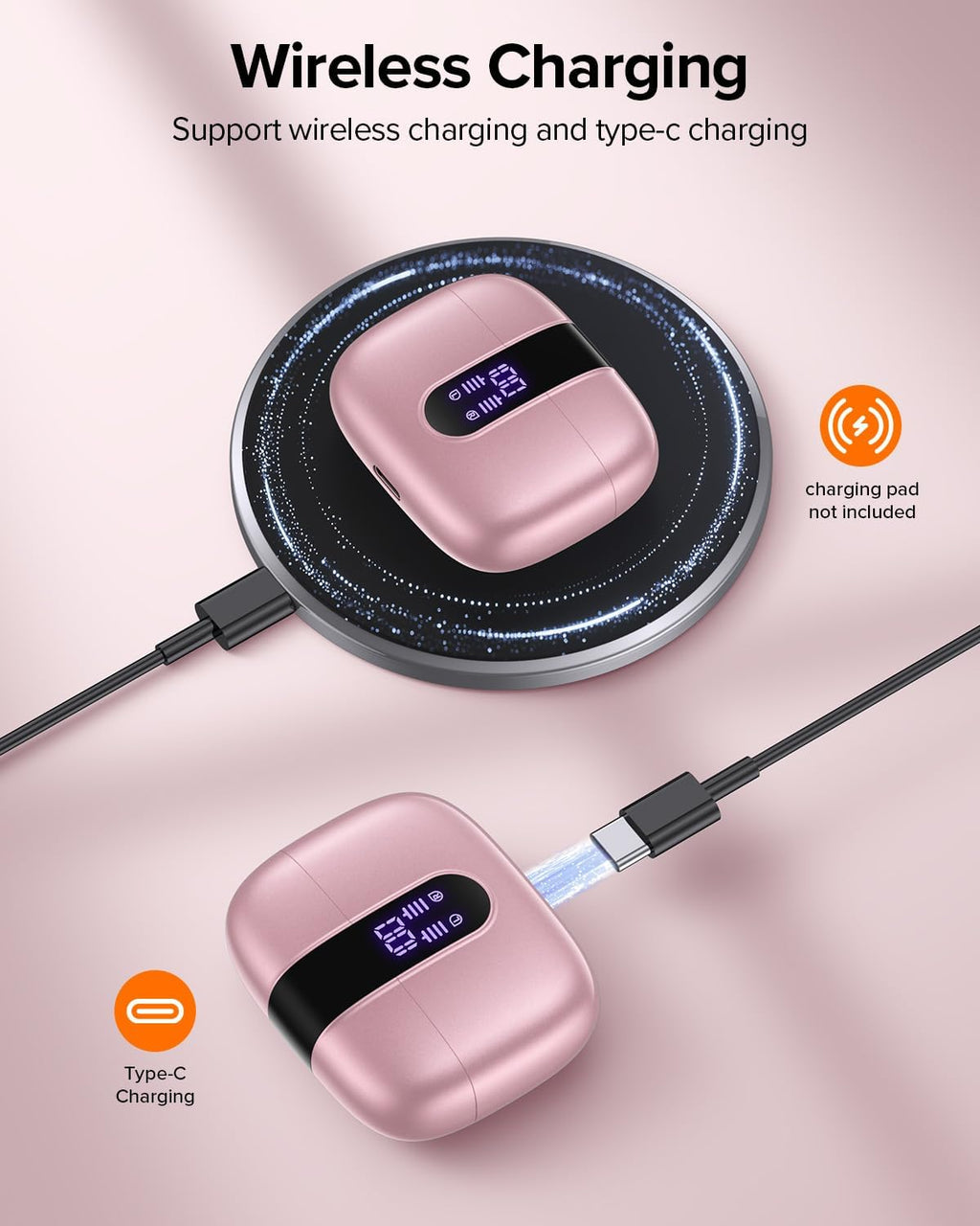 Bluetooth headphones – suitable for TVs, smartphones, laptops, and sports activities.