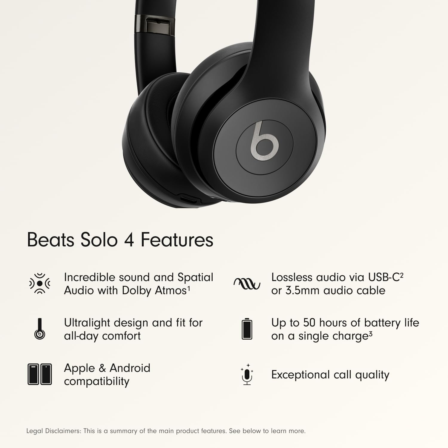 Wireless on-ear Bluetooth headphones.