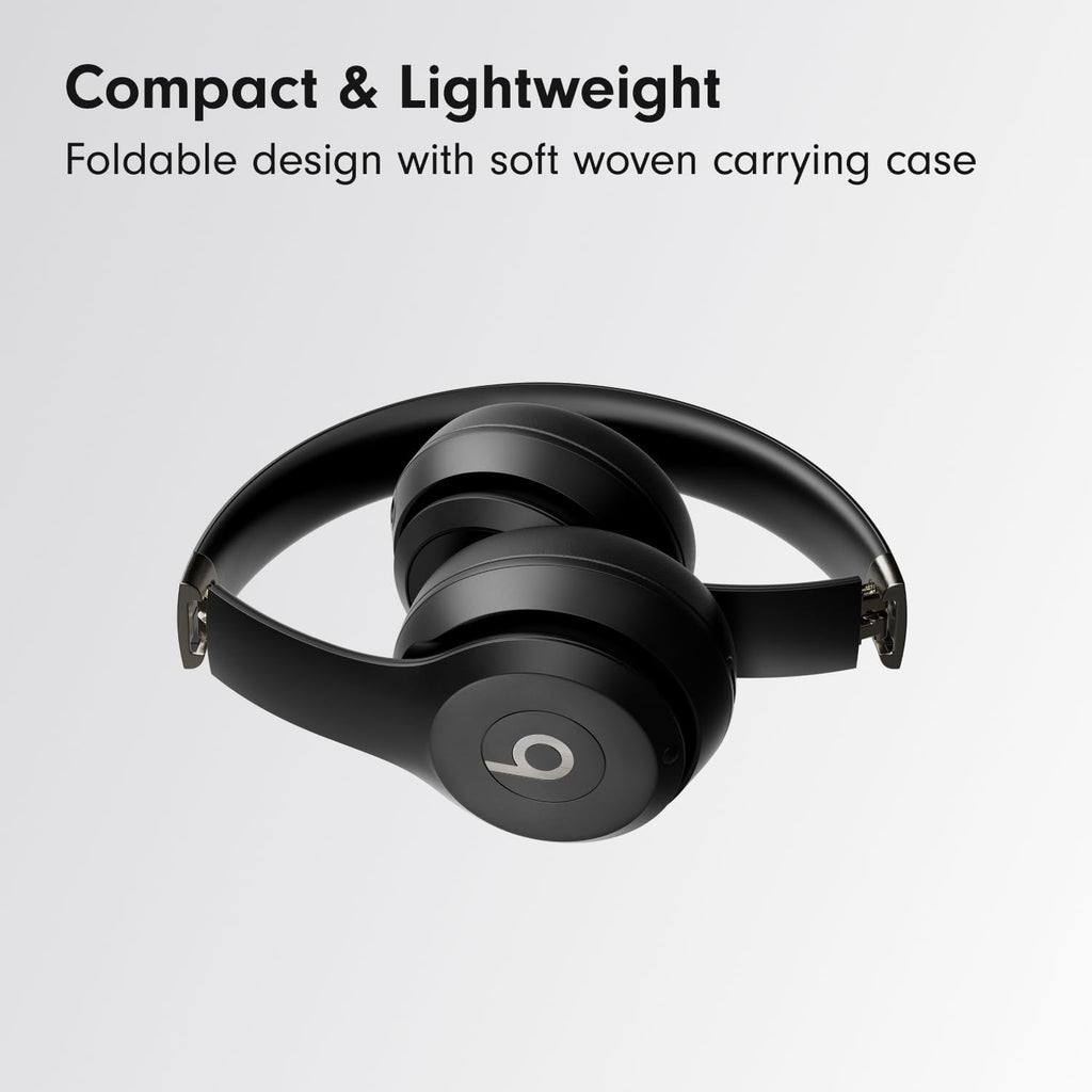 Wireless on-ear Bluetooth headphones.
