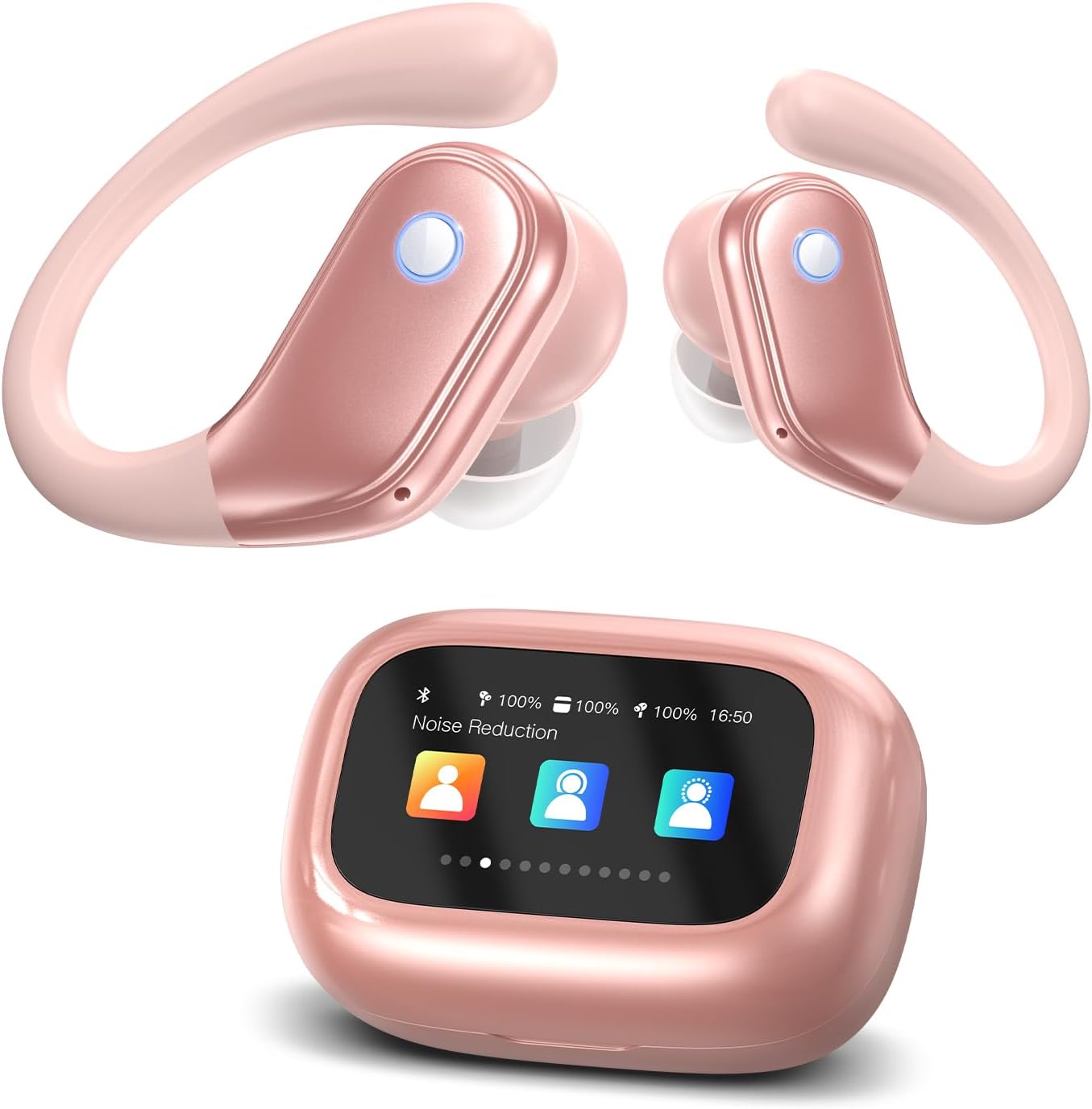 Wireless Earbuds — Bluetooth 5.4 Sports Earphones with Smart Charging Case