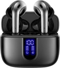 Bluetooth Earbuds: 60-Hour Battery Life, Wireless Charging Case, IPX5 Waterproof In-Ear Headphones (with Microphone)