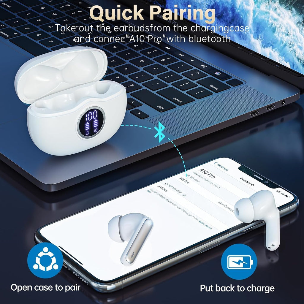 Wireless Earbuds — Bluetooth 5.3 Hi-Fi Stereo Headphones