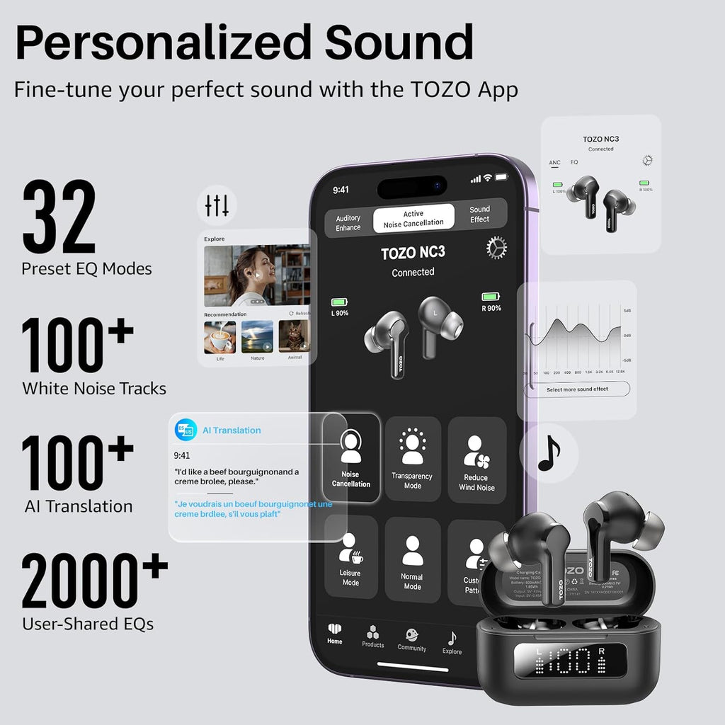 Hybrid Active Noise-Canceling Wireless Headphones