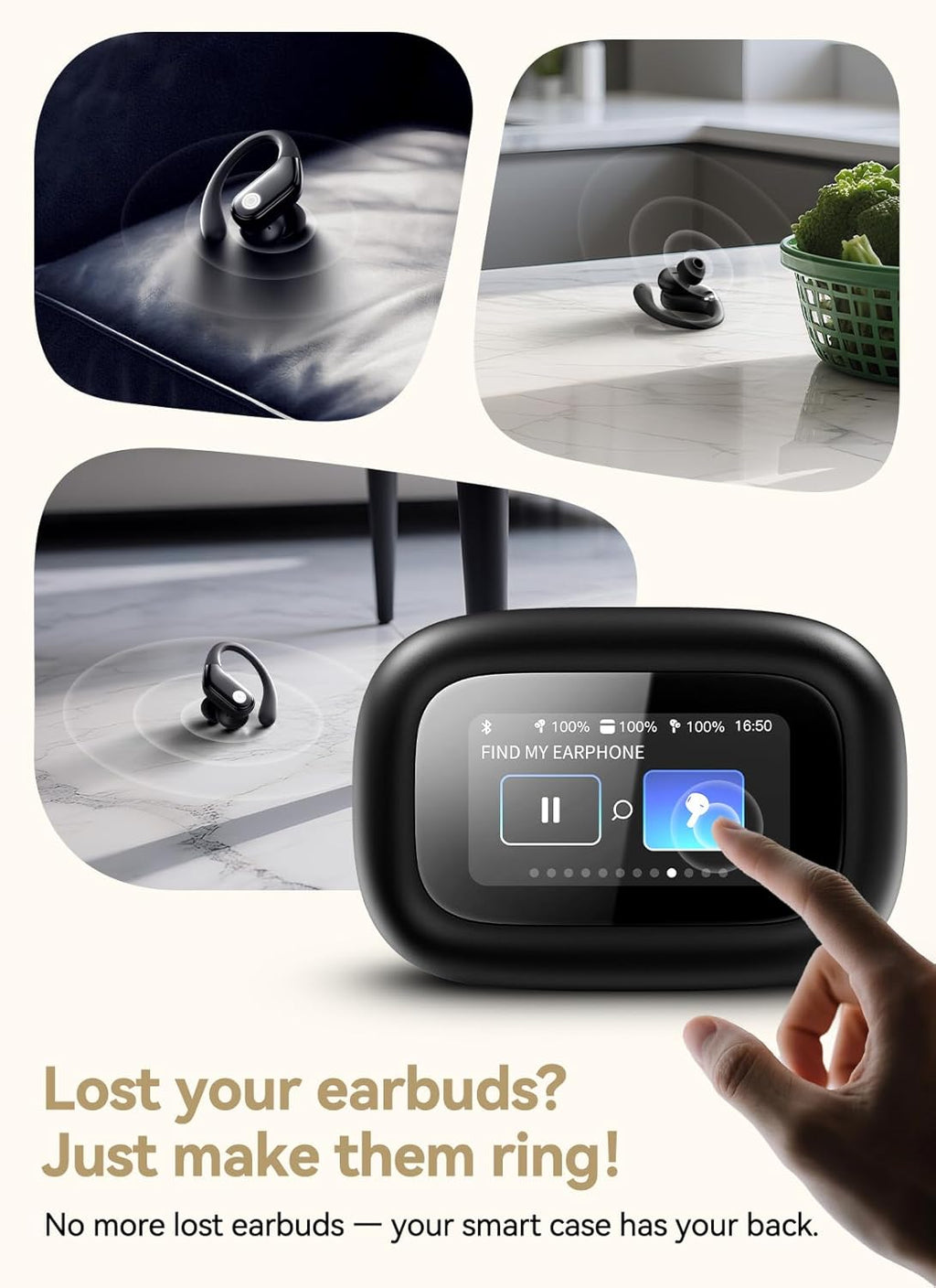 Wireless Earbuds — Bluetooth 5.4 Sports Earphones with Smart Charging Case