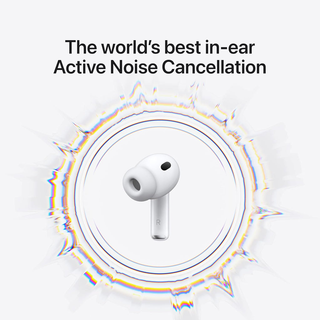 Apple AirPods Pro 3 wireless earbuds. Active Noise Cancellation.