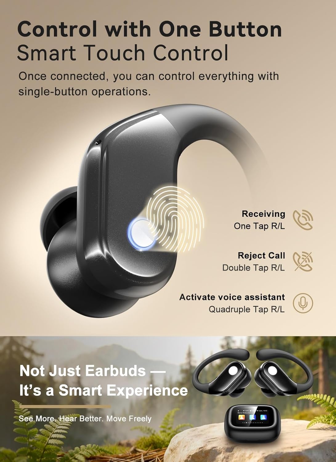 Wireless Earbuds — Bluetooth 5.4 Sports Earphones with Smart Charging Case