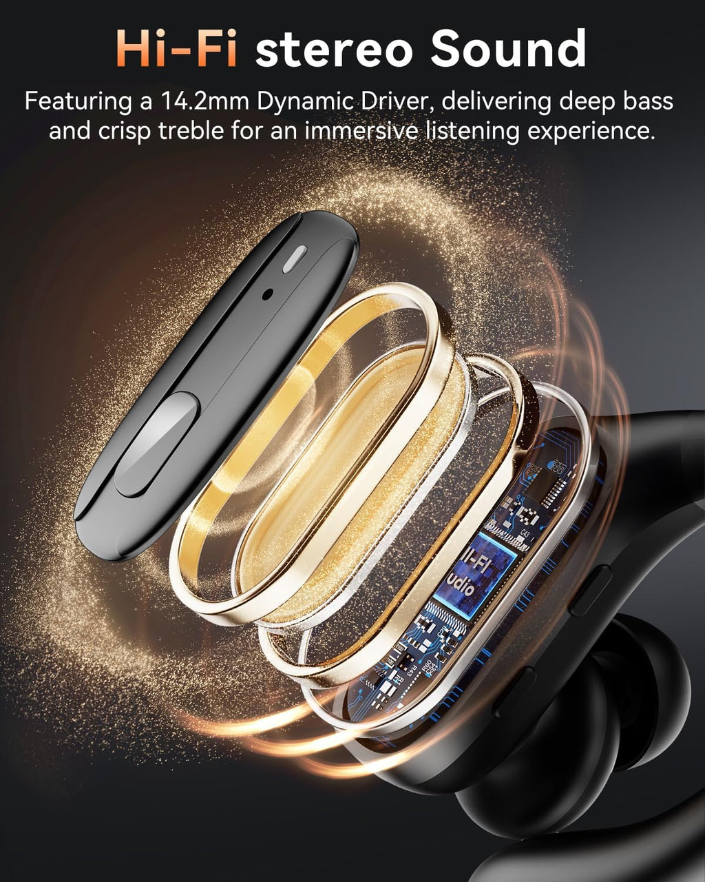 Wireless Earbuds — Bluetooth 5.4 Headphones, Sports Ear-Hook Design