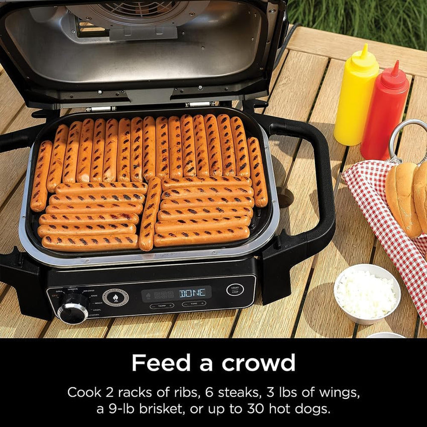 Professional Outdoor Grill and Smoker. Built-in Thermometer. 7-in-1 main grill. BBQ Smoker. Air Fryer. Bake. Bake. dehydrate. Grill. Firewood Pellet. Portable. electric (updated)