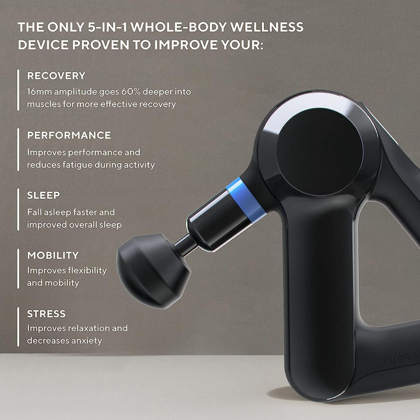 TheraGun Elite Ultra-Quiet Percussion Massage Gun for Deep Tissue Muscle Pain Relief. Handheld Electric Massager Perfect for Neck. Back. and Full Body Tension. Bluetooth and USB-C Charging. 5th Gen